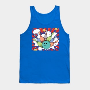 Destroy Pin Bowling Skittles Ball Tank Top